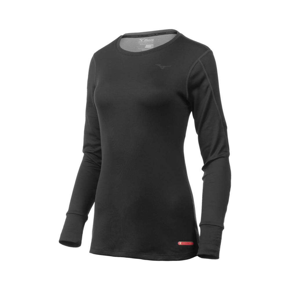 Base Layer Mizuno Breath Thermo® Long Sleeve - Mulher - Pretas - ATUYE6598